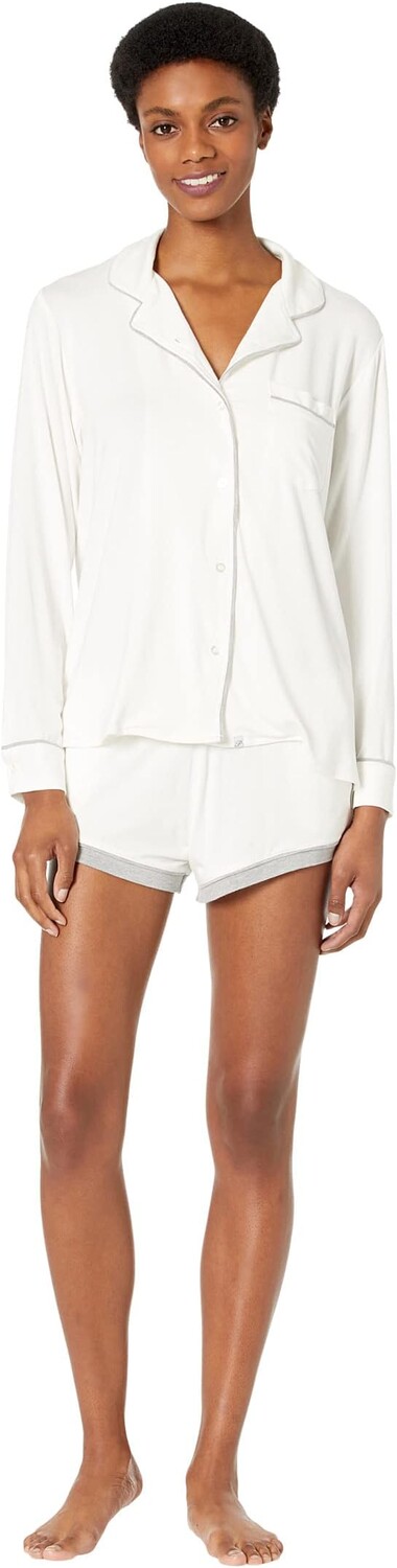 

Пижамный комплект Plush Ultra Soft Jersey Pajama Set, цвет Ivory/Grey