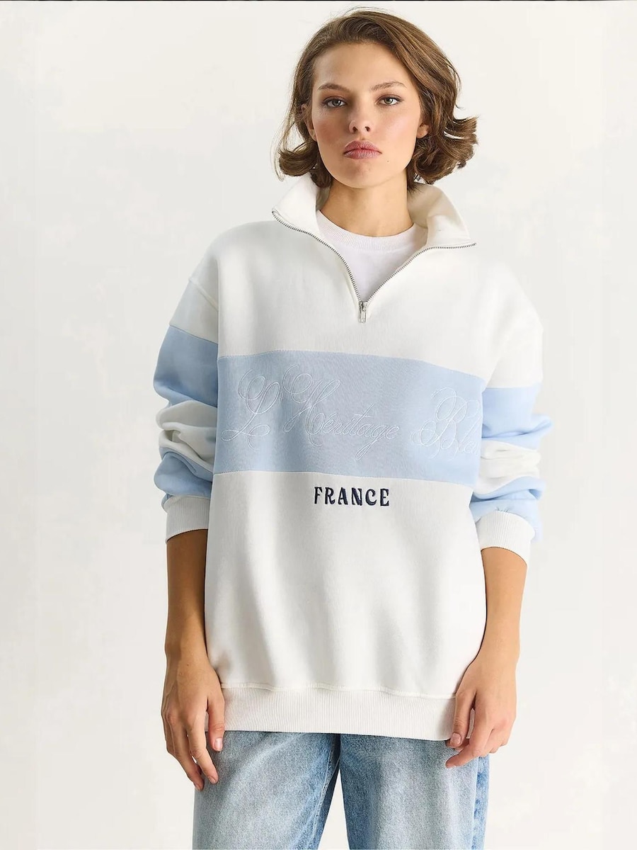 

Толстовка Bianco Lucci, пыльно-синий/темно-синий