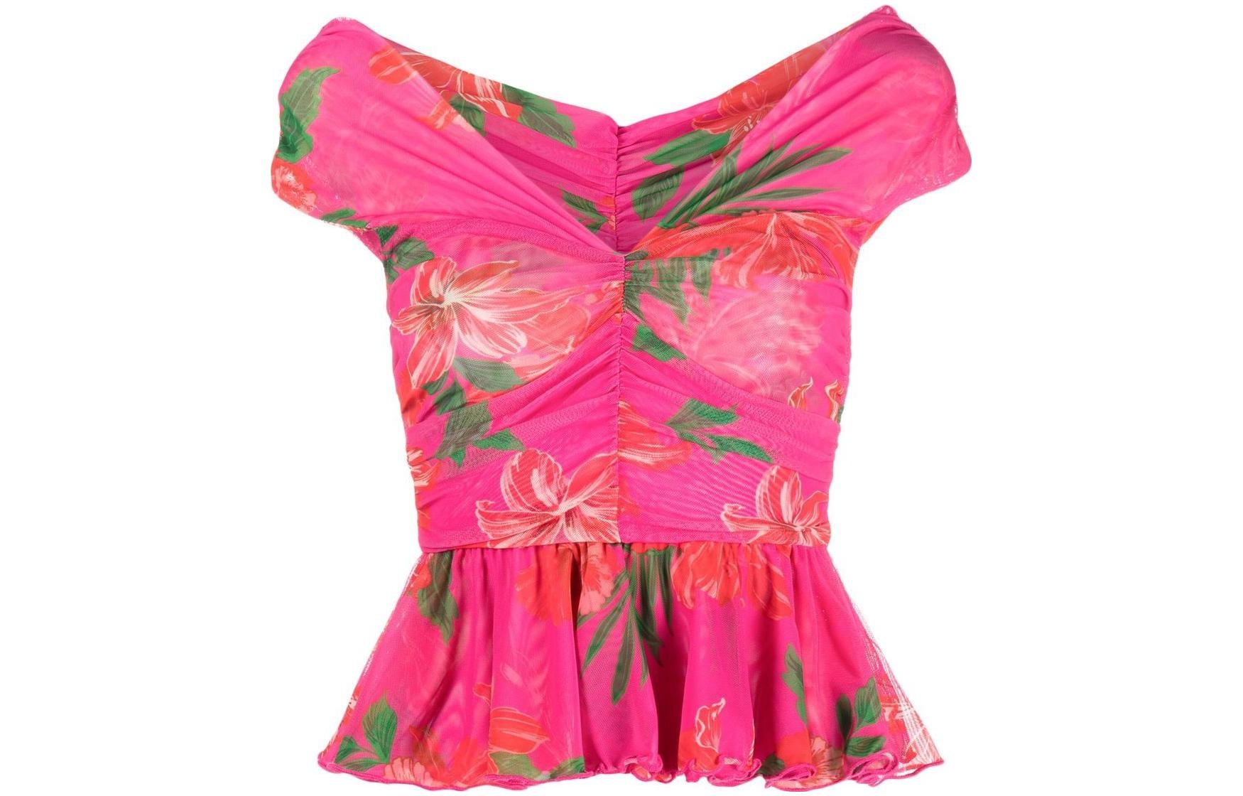 

PINKO Рубашка SS23 женская розово-красная