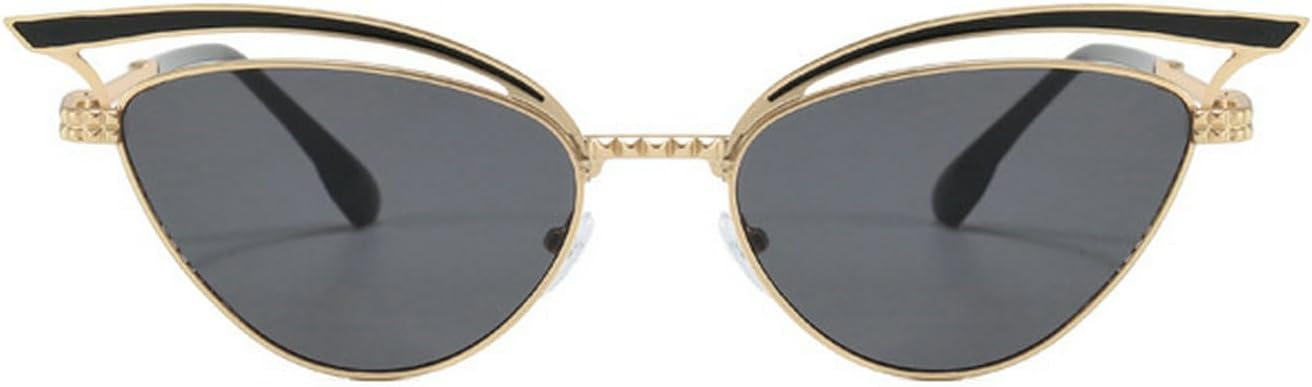 

Laureles Модные солнцезащитные очки «кошачий глаз» в стиле Y2k для женщин, винтажная металлическая оправа, коричнево-серые солнцезащитные очки для мужчин и женщин в стиле панк, C1