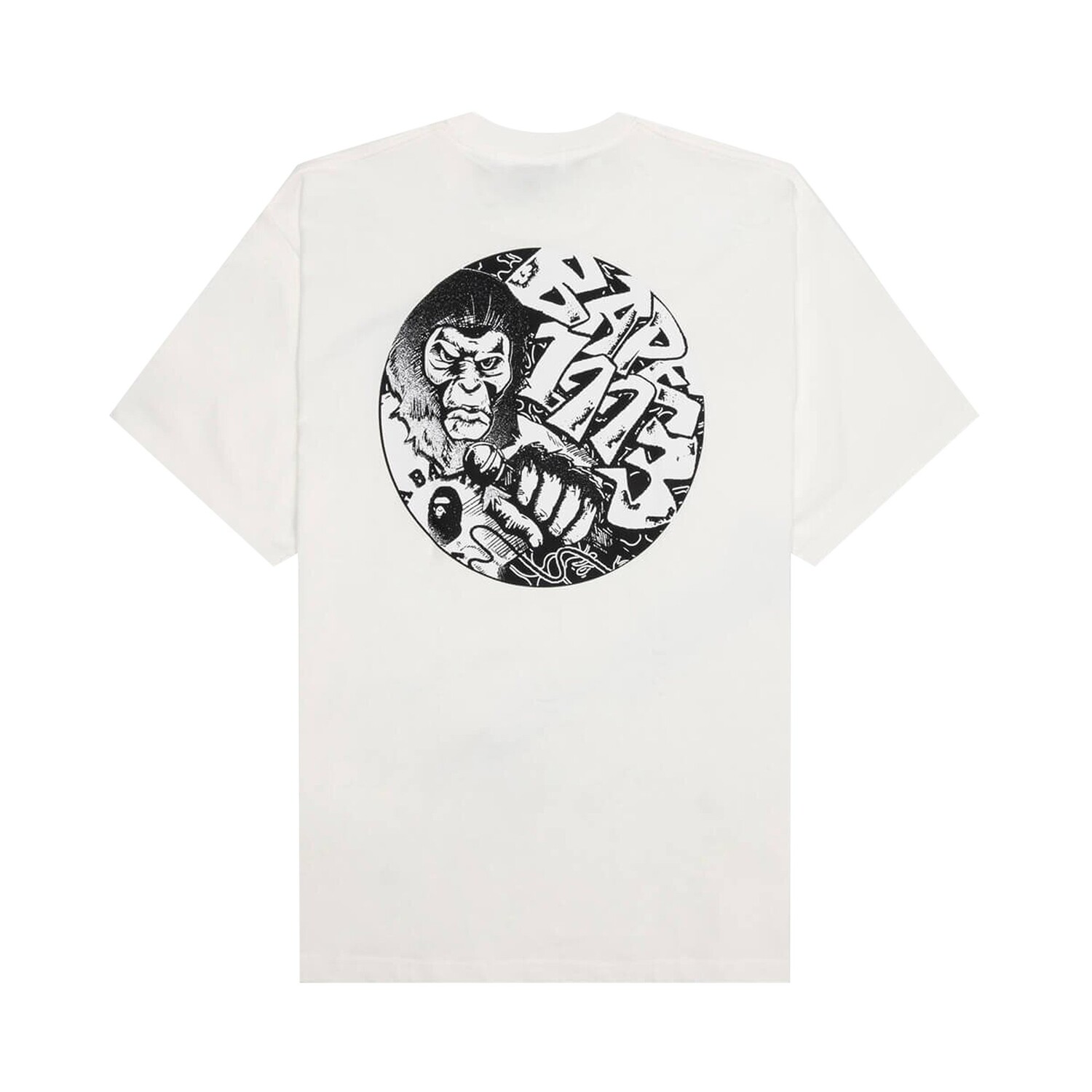 Футболка с графическим рисунком BAPE College, цвет Слоновая кость — фото 2