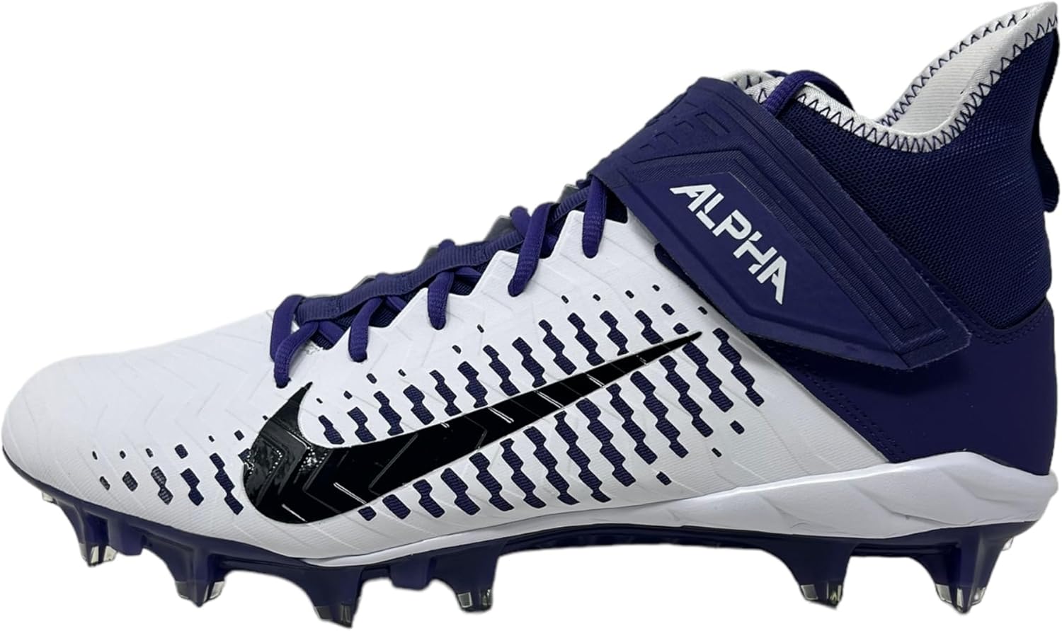 

Футбольные бутсы Nike Alpha Menace Pro 2 Mid для мужчин, White/Purple-Black