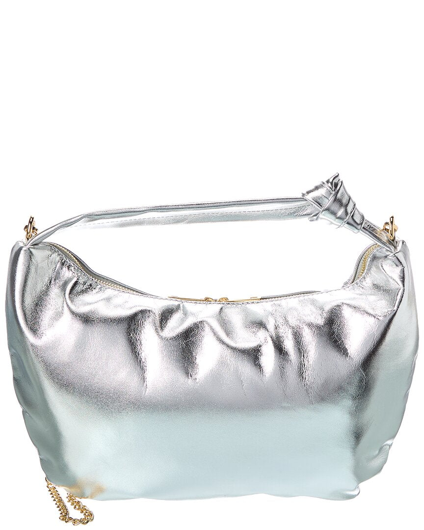

Перман Нью-Йорк Айса Металлик Кожаная Сумка Через Плечо Persaman New York, серебряный