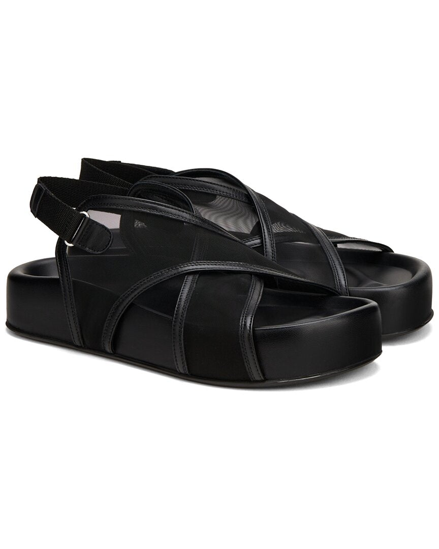 AGL Jane Cross Sandal, Nero