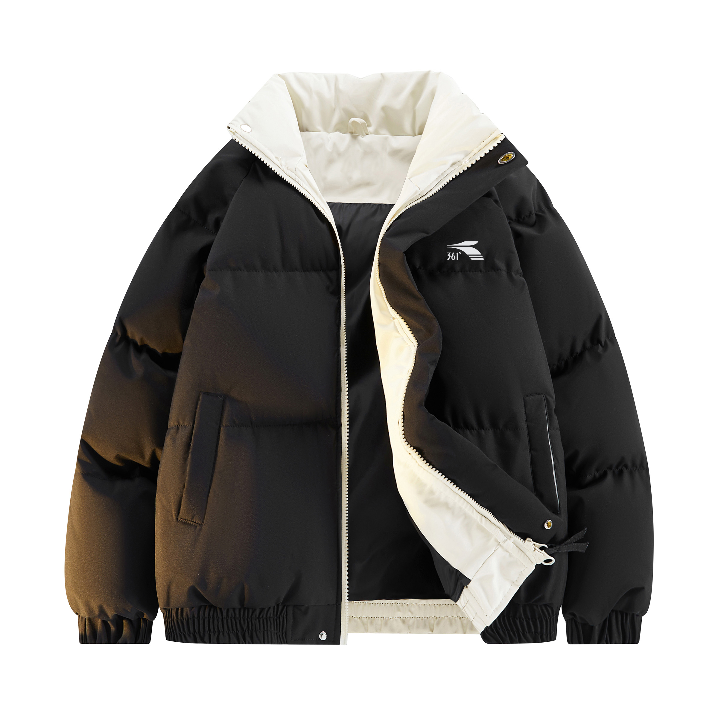 

361° Пуховик Unisex Super Black Stand Collar утепленный