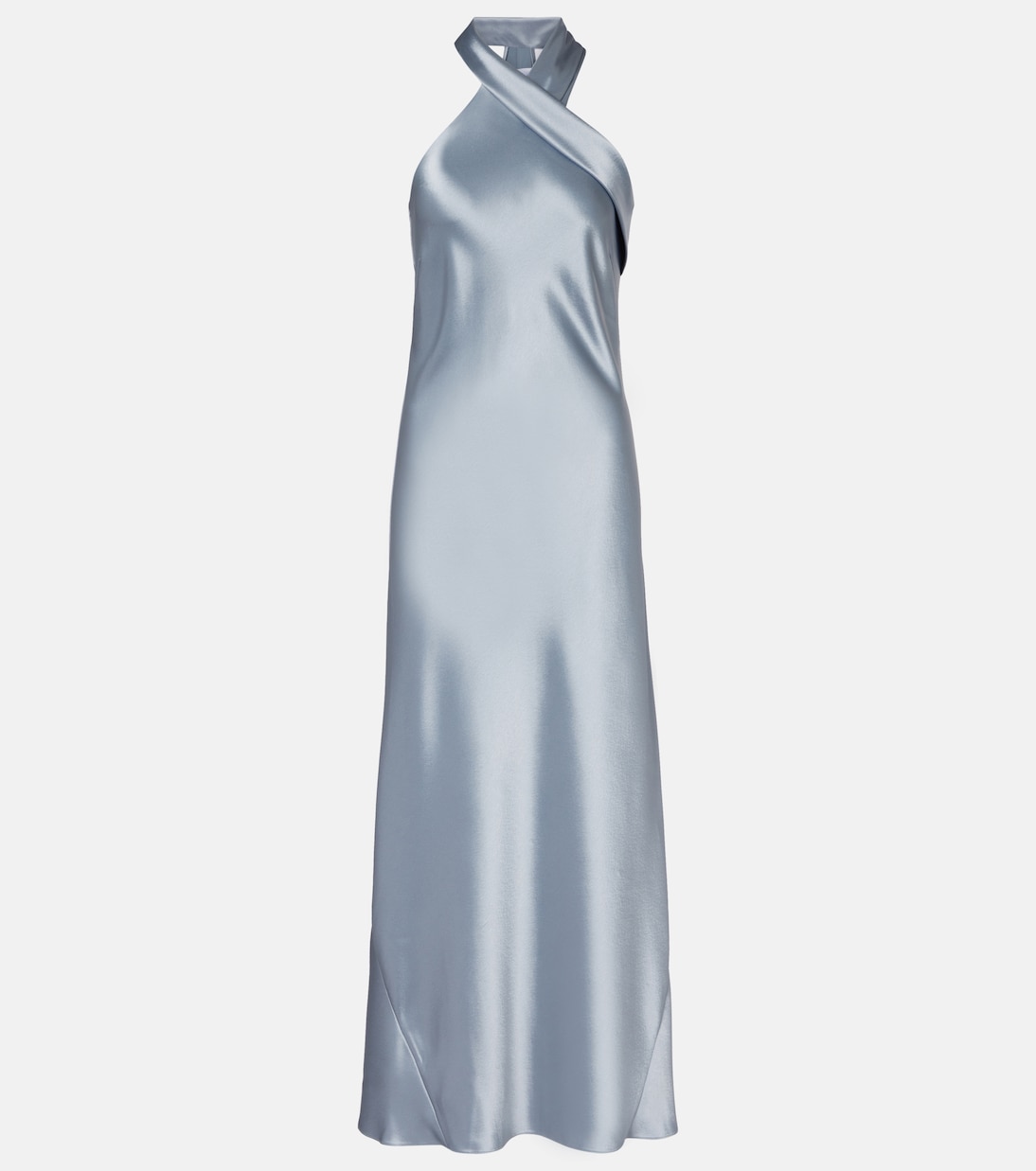 

Короткое платье миди из сатина Pandora Galvan, Dove Blue