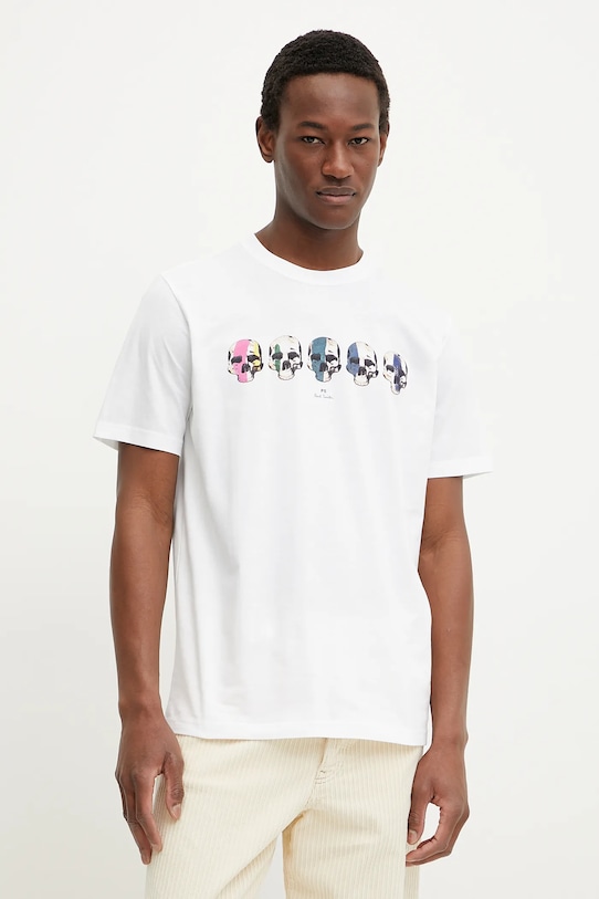 

Хлопковая футболка Ps Paul Smith, белый