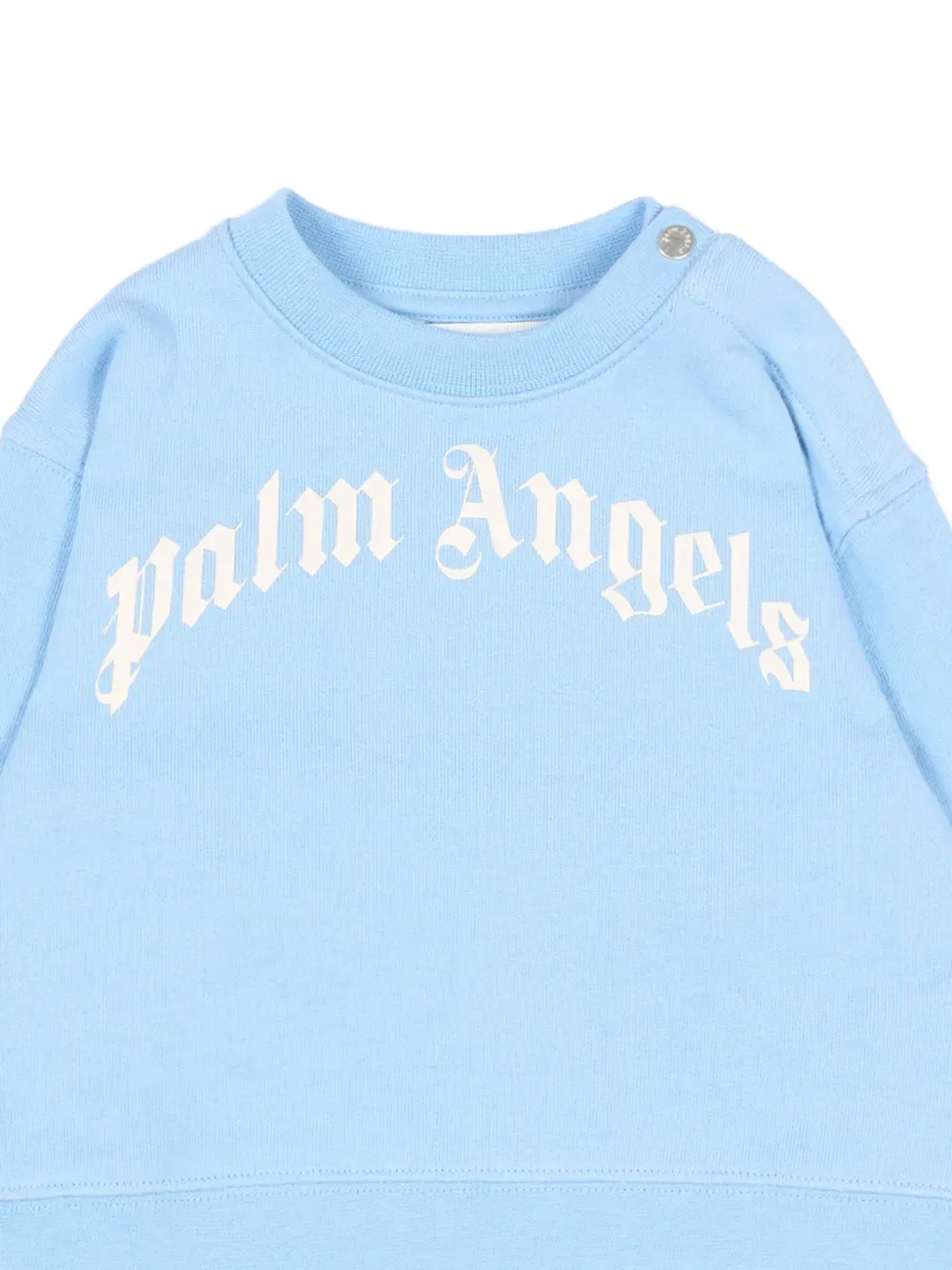 Толстовка с круглым вырезом и логотипом Palm Angels Kids, синий — фото 3