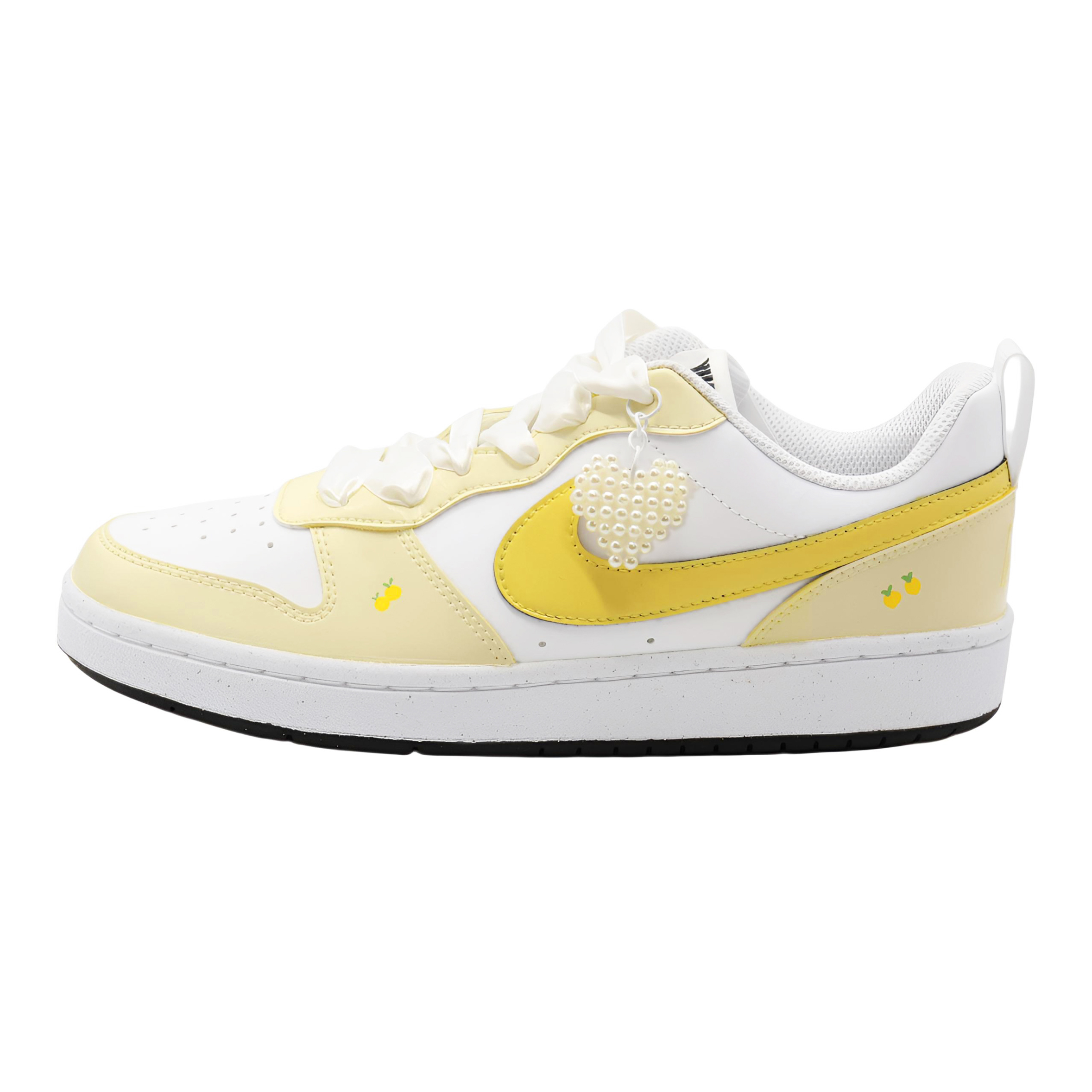 

Детские кроссовки для скейтбординга Court Borough Orange Whisper Low унисекс Nike, желтый