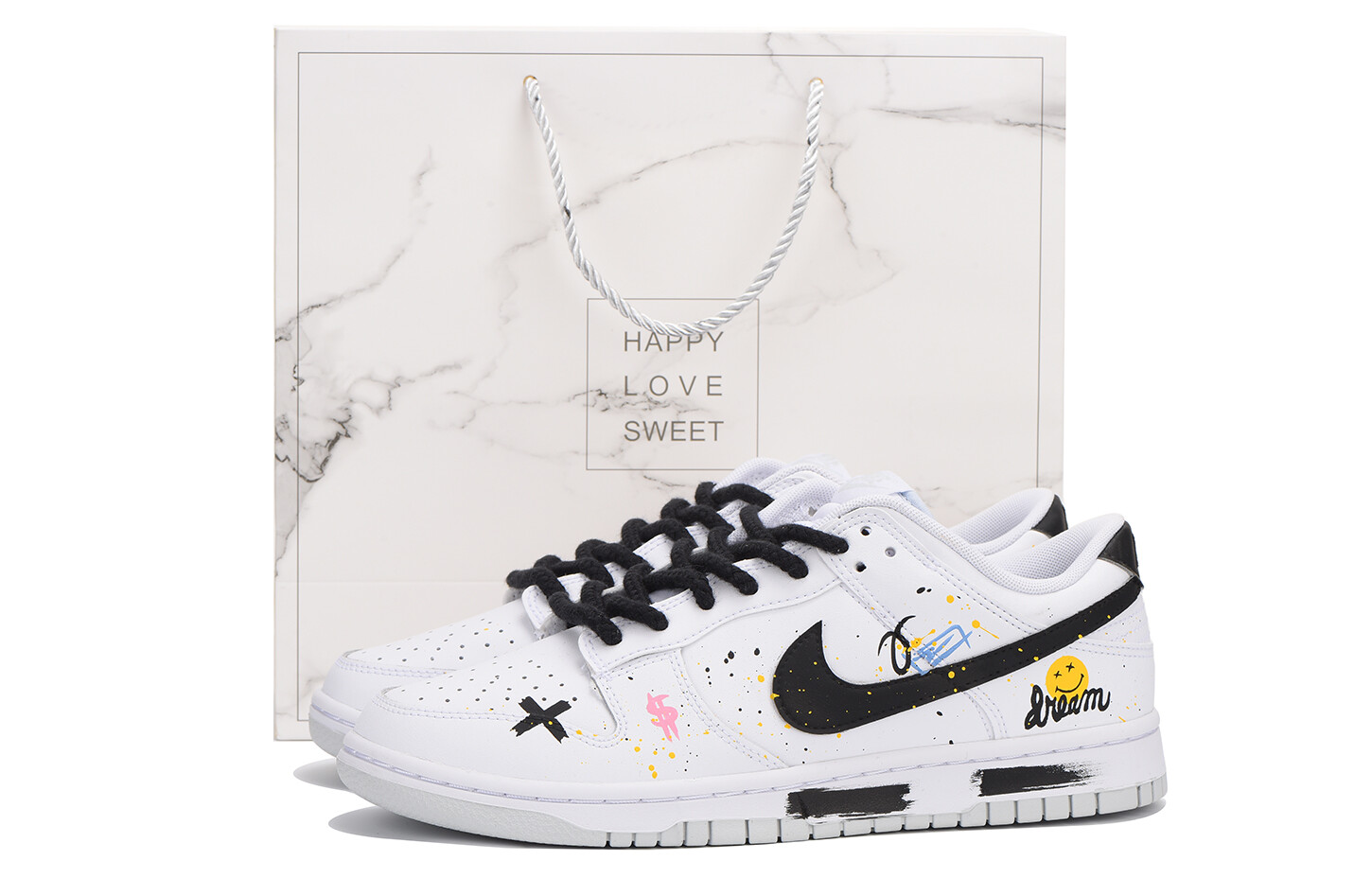 

Кроссовки Nike Dunk Skateboard Shoes Women's Low-Top Black, черные, Черный, Кроссовки Nike Dunk Skateboard Shoes Women's Low-Top Black, черные