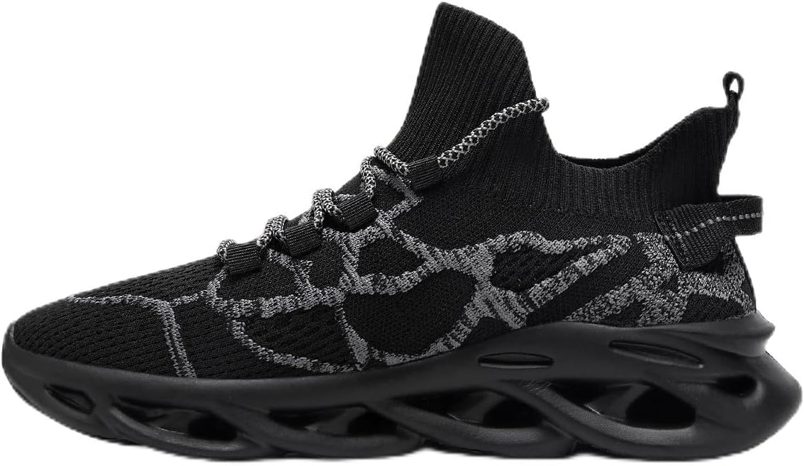 

Мужские кроссовки для бега, ходьбы и тенниса, мужские повседневные модные кроссовки для спортзала и походов, дышащие, удобные и легкие Xkowuo, черный