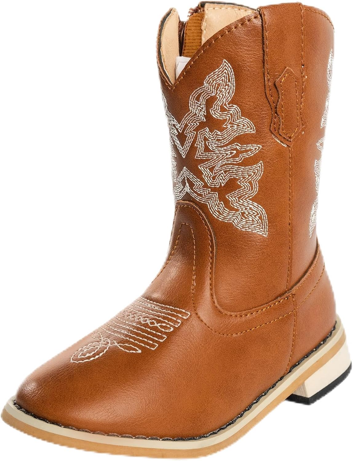 

Детские ковбойские сапоги NORTY для девочек и мальчиков- стильные ковбойские сапоги из искусственной кожи, Tan