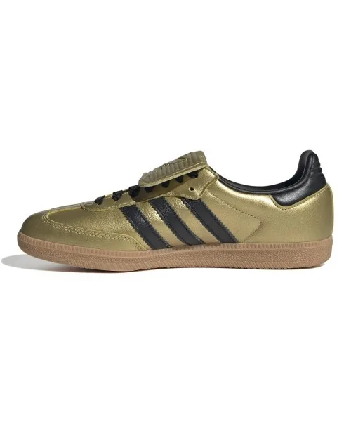 Унисекс кожаные кеды Samba LT adidas золотистые — фото 4