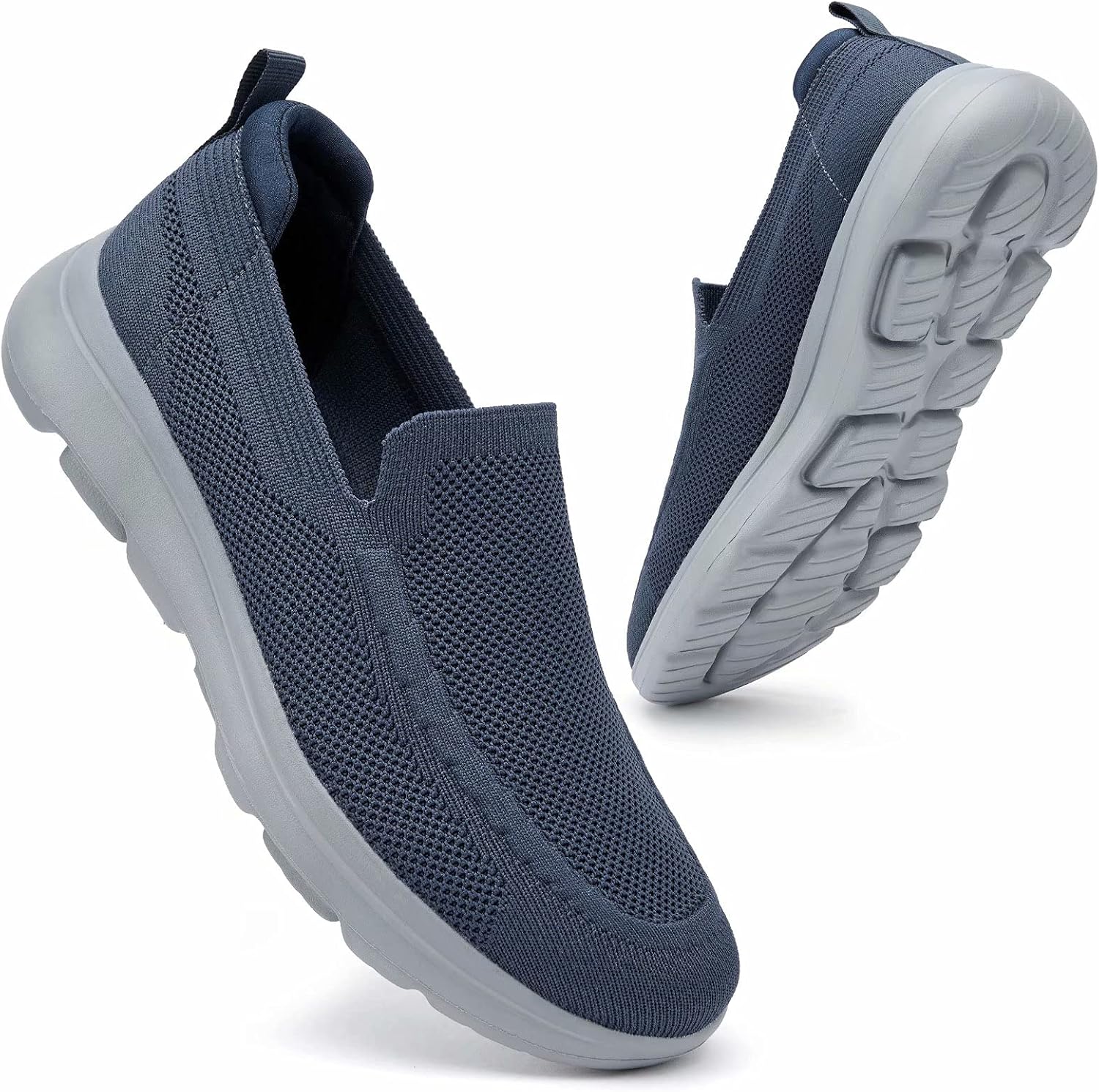 

Мужские прогулочные туфли konhill слипоны-лоферы- сетчатые повседневные кроссовки, дышащие обувь, серый