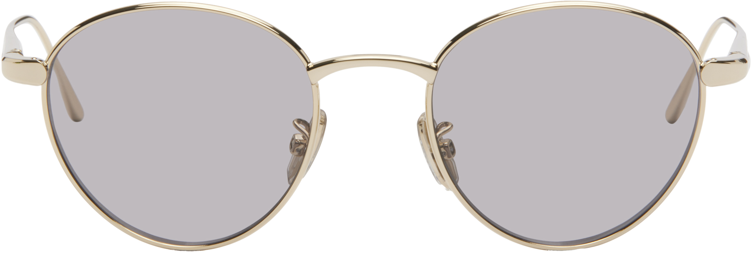 

Круглые солнцезащитные очки Gold Groove LOEWE, Gold/Smoke