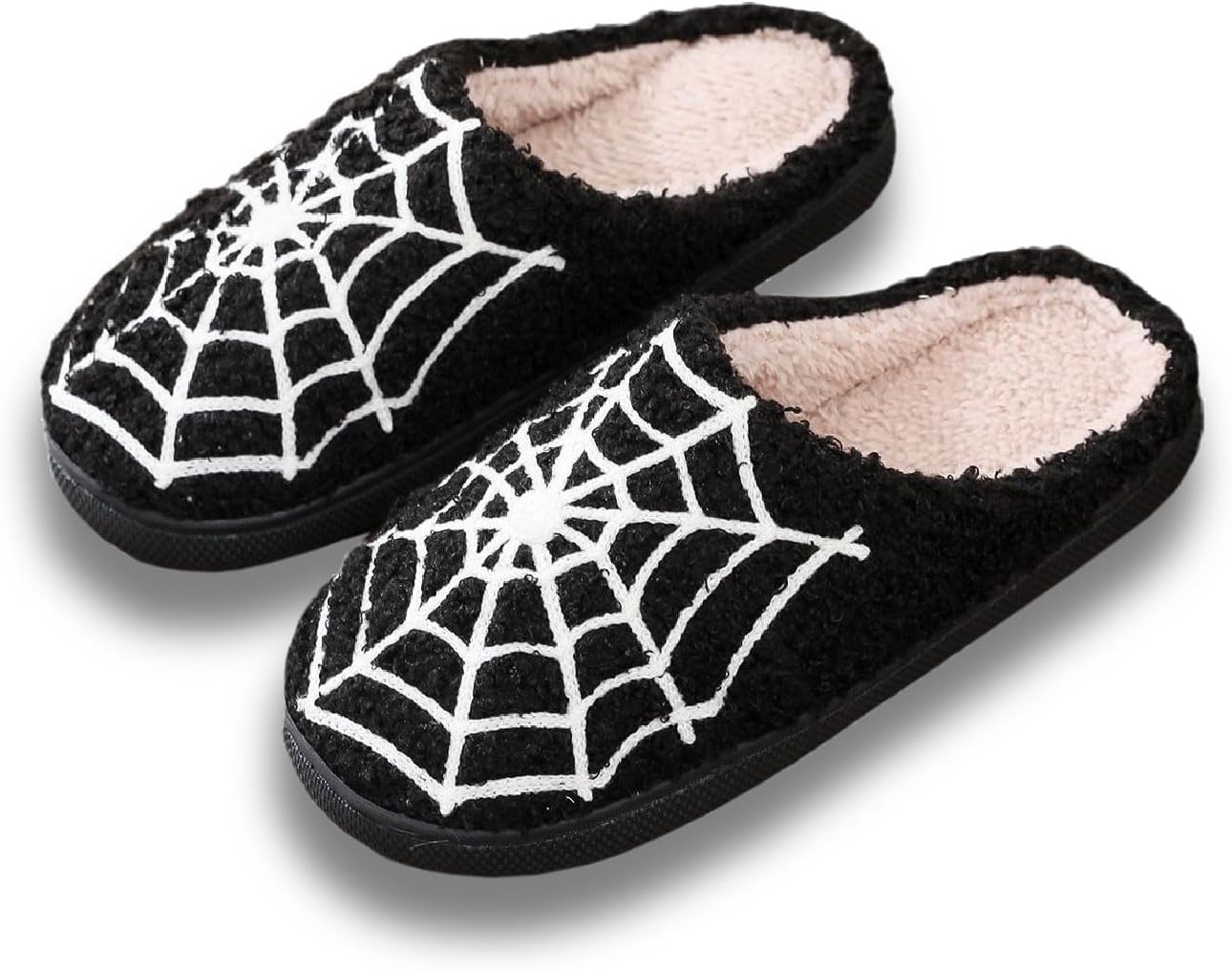 

Рождественские тапочки Titype, милые праздничные тапочки, теплые домашние тапочки для женщин и мужчин, пушистые тапочки для улицы и дома, тапочки для спальни, домашняя обувь для дам, Spider Web