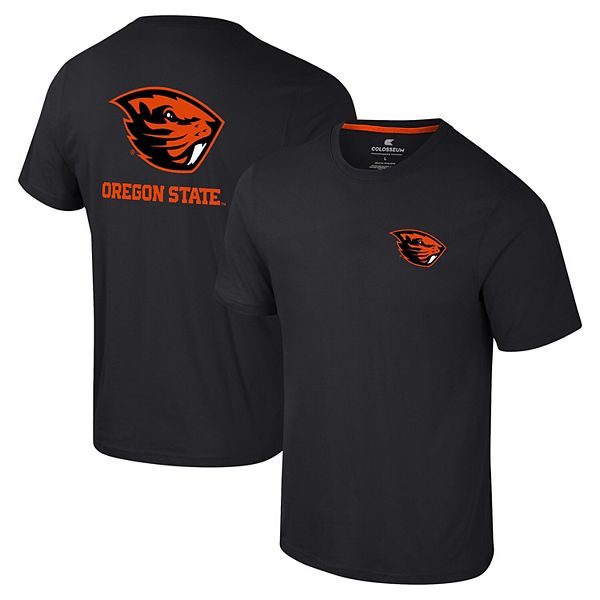 

Мужская черная футболка oregon state beavers logo lockup 2-hit active blend Colosseum