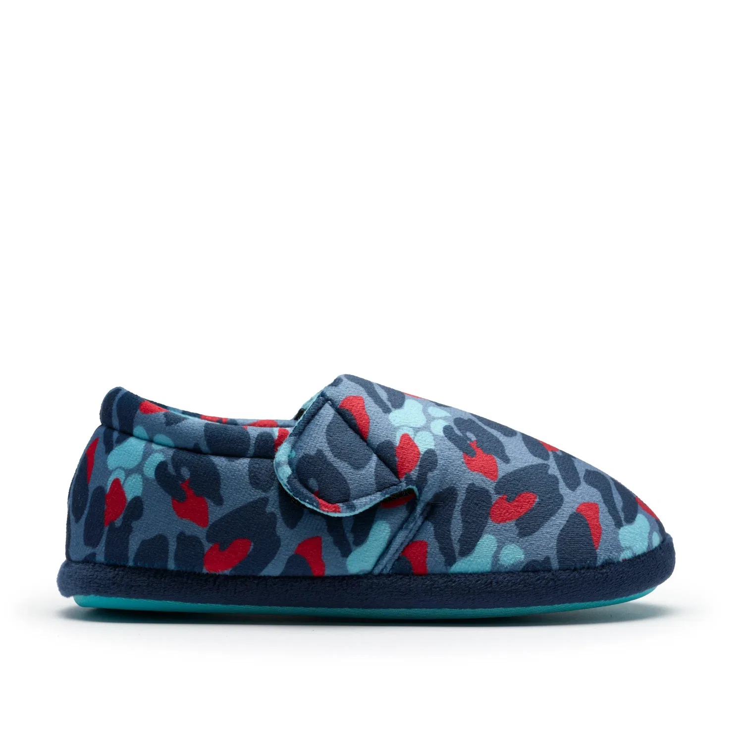 Тапочки детские с камуфляжным принтом Clarks, синий