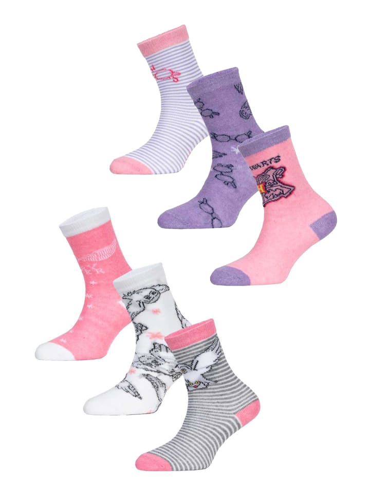 

Носки для девочек с Гарри Поттером, упаковка 6 пар, разноцветные, с символикой фанатов Harry Potter