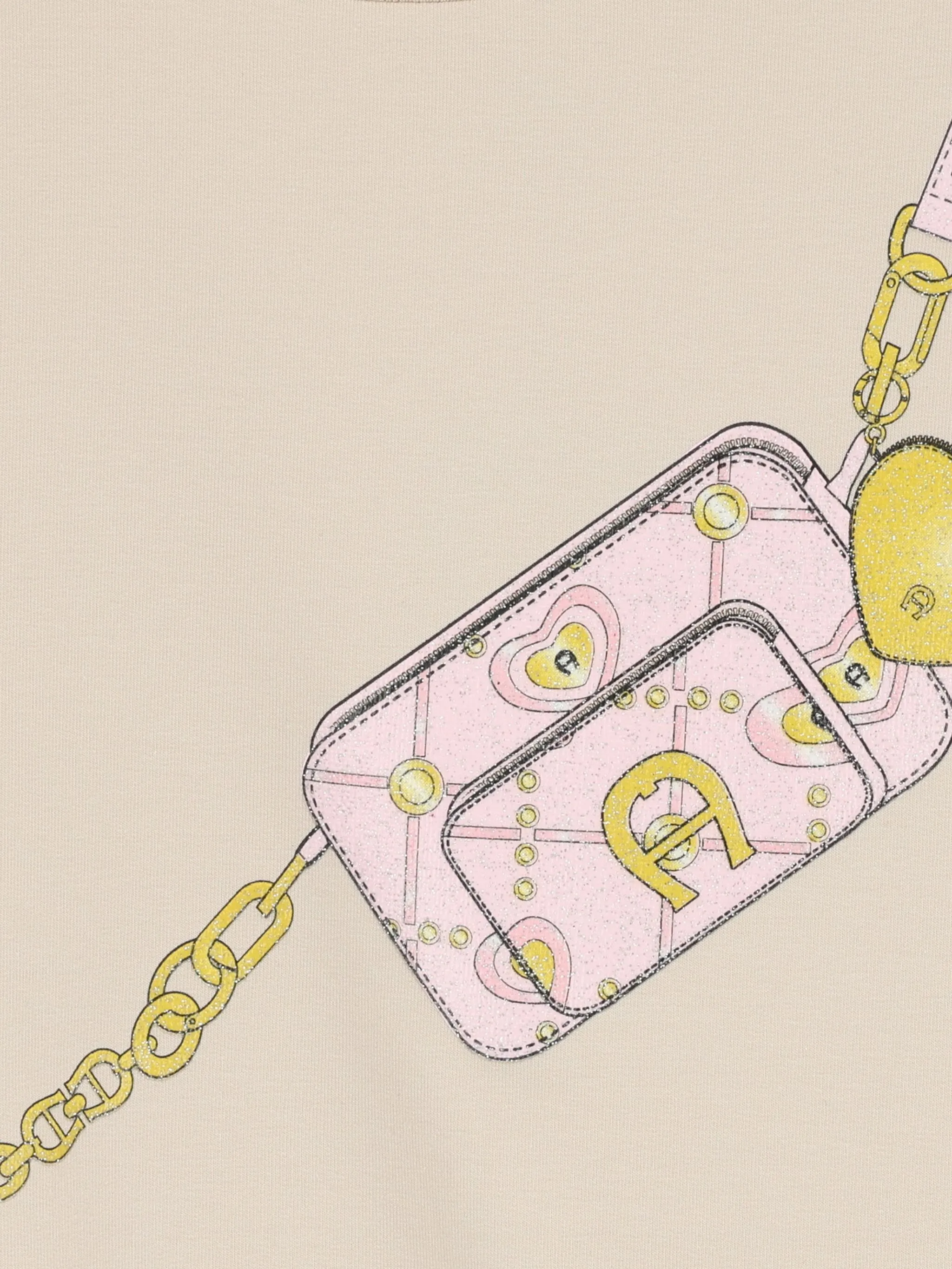 Толстовка с принтом Aigner Kids, коричневый — фото 3