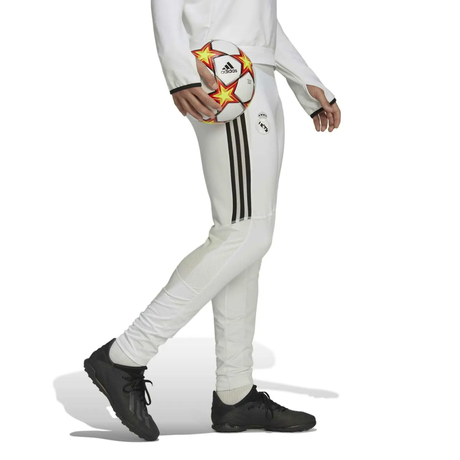 Трикотажные спортивные штаны Real Madrid мужские белые Adidas, белый — фото 4