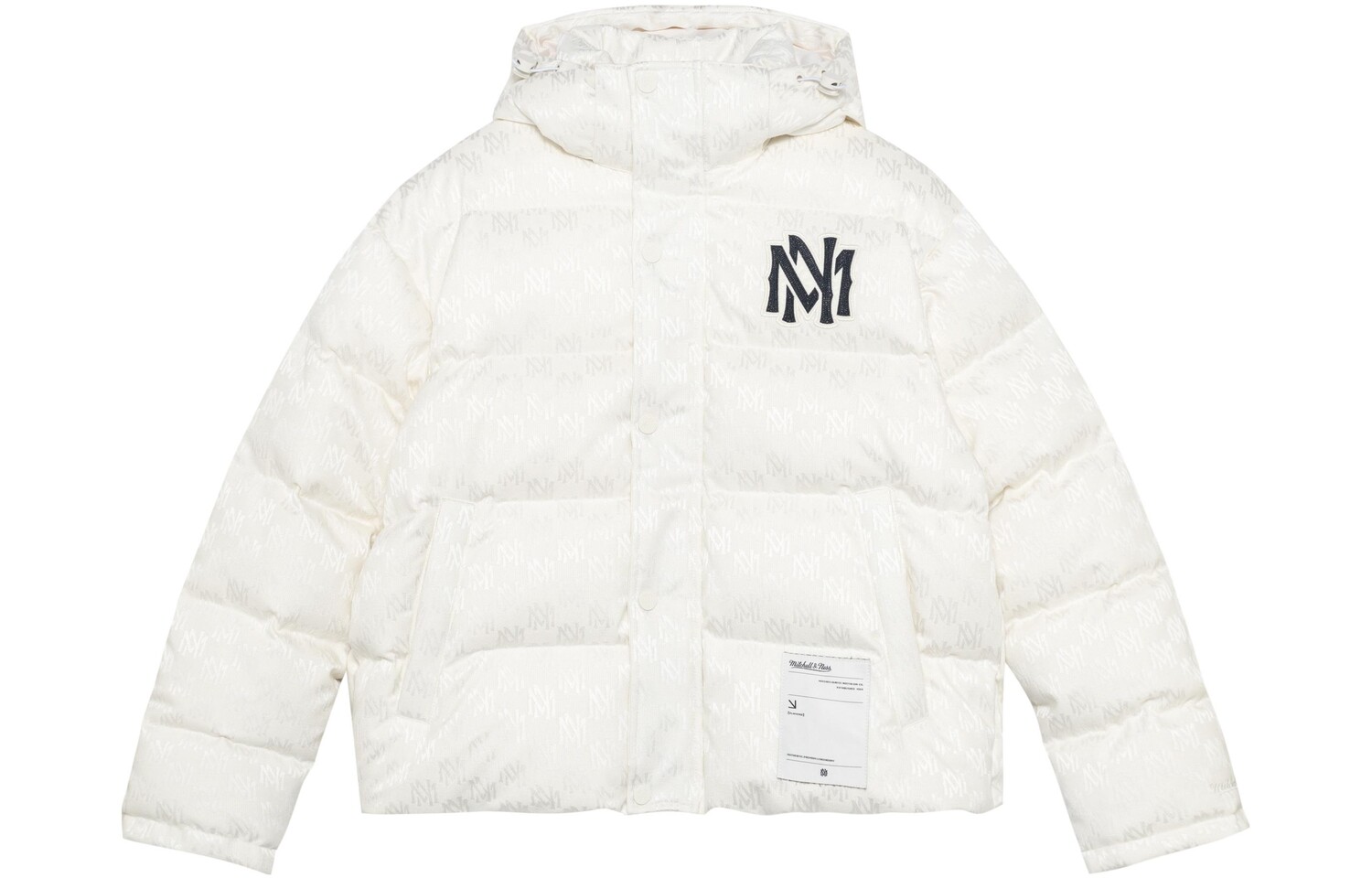 

Пуховик мужской белый Mitchell Ness