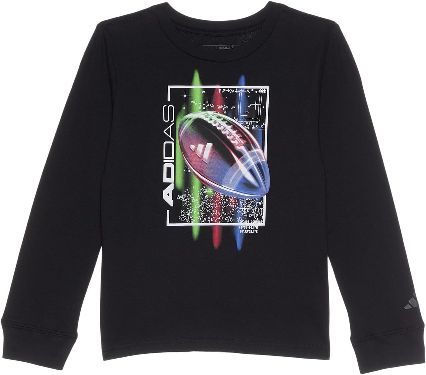 

Футболка adidas Kids Football Energy Long Sleeve Tee (Toddler/Little Kid), цвет Black With Multicolor