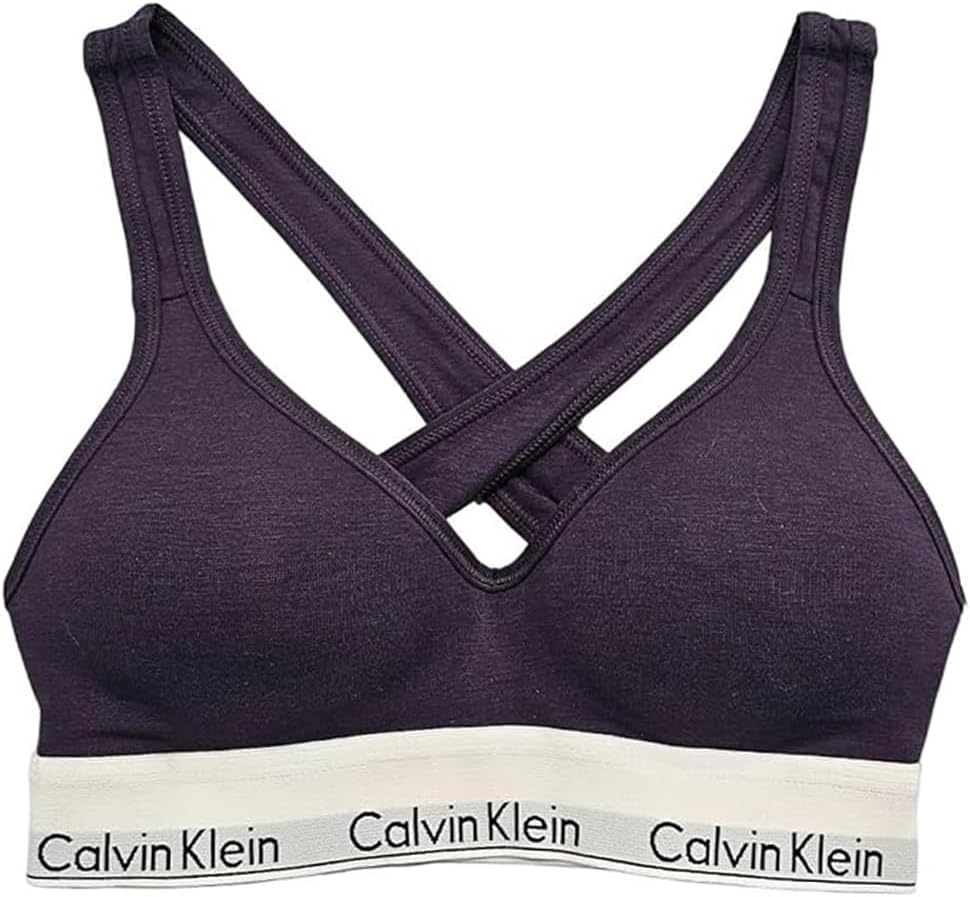 

Женский современный бюстгальтер-бралетт Calvin Klein из хлопка с легкой подкладкой и беспроводной связью, Night Shade
