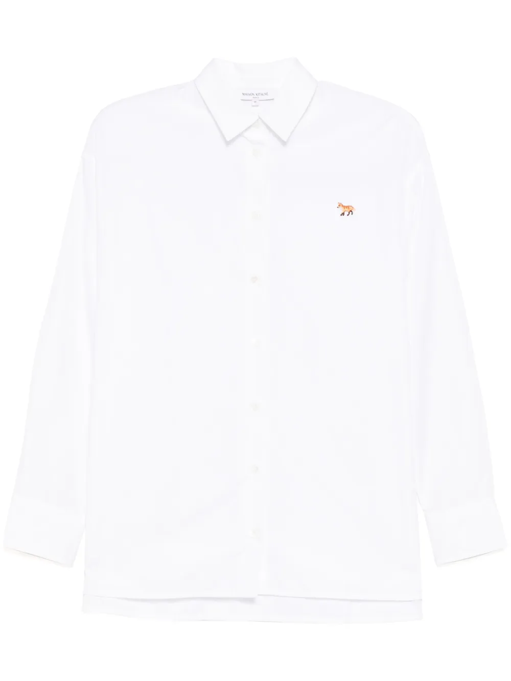 

Рубашка Baby Fox Patch Classic Maison Kitsuné, белый