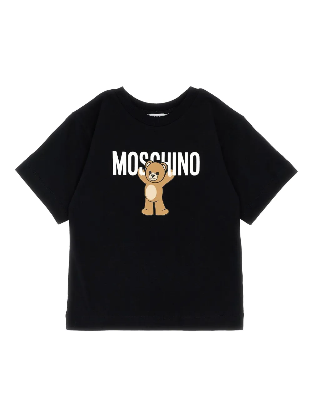 

Футболка из хлопка с принтом Тедди Moschino Kids, черный