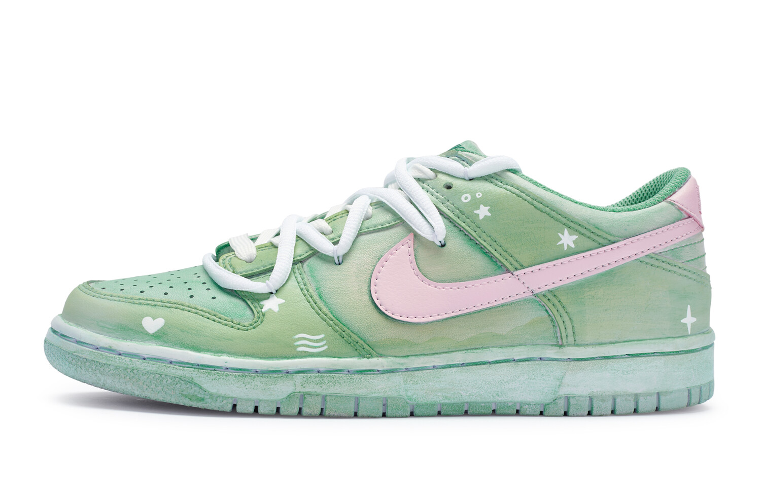 

Кроссовки Nike Dunk Skateboard Shoes Women's Low-Top Green