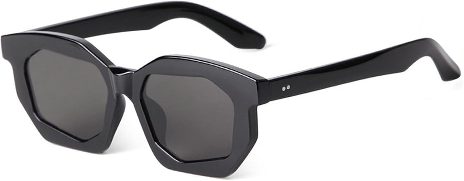 

Ретро-солнцезащитные очки в форме многоугольника, маленькие квадратные, женские, винтажные, мужские, модные, трендовые, для активного отдыха, с защитой от УФ-излучения UV400 mincl, Black