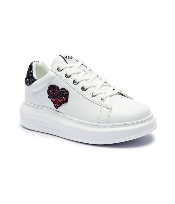 Кроссовки кожаные Karl Lagerfeld Kapri Heart Of Karl, белый