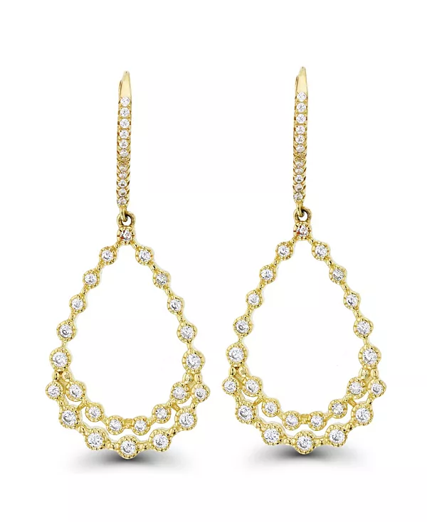 

Серьги грушевидной формы с бриллиантами огранки кубического циркония из стерлингового серебра (также из 14-каратного золота по серебру или 14-каратного розового золота по серебру) Macy'S, yellow