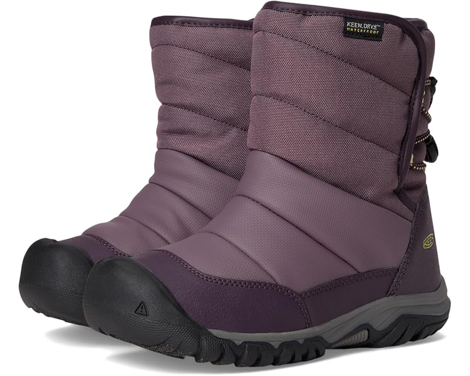 

Ботинки KEEN Kids Puffrider Insulated Waterproof Durable Easy On, цвет Black Plum/Daiquiri Green