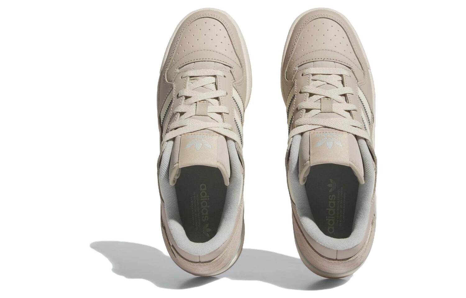 Женская обувь для скейтбординга adidas originals FORUM, Light Khaki/Off-white — фото 3
