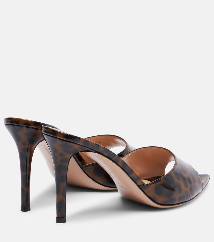 Туфли Elle 85 из лаковой кожи с леопардовым принтом Gianvito Rossi, Leopard Print — фото 2