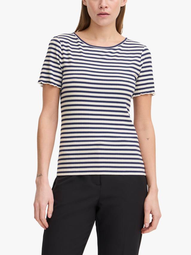 

Футболка Cella с полосками и круглым вырезом ICHI, Total Eclipse