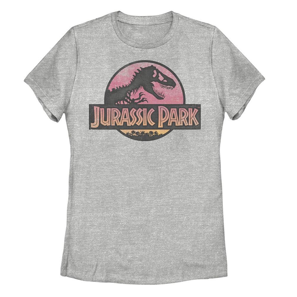 

Бирюзовая футболка с круглым логотипом Jurassic Park для юниоров в стиле сафари Licensed Character, цвет Athletic Heather