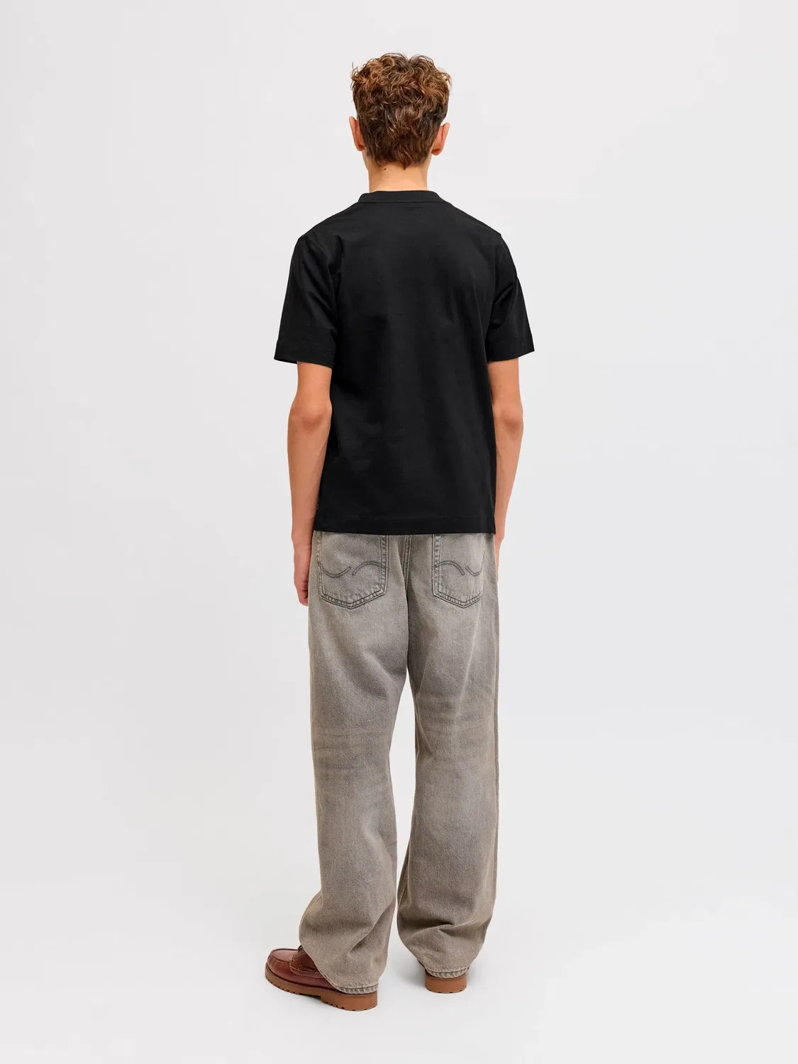 Футболка хлопковая JACK & JONES Junior, черный — фото 3