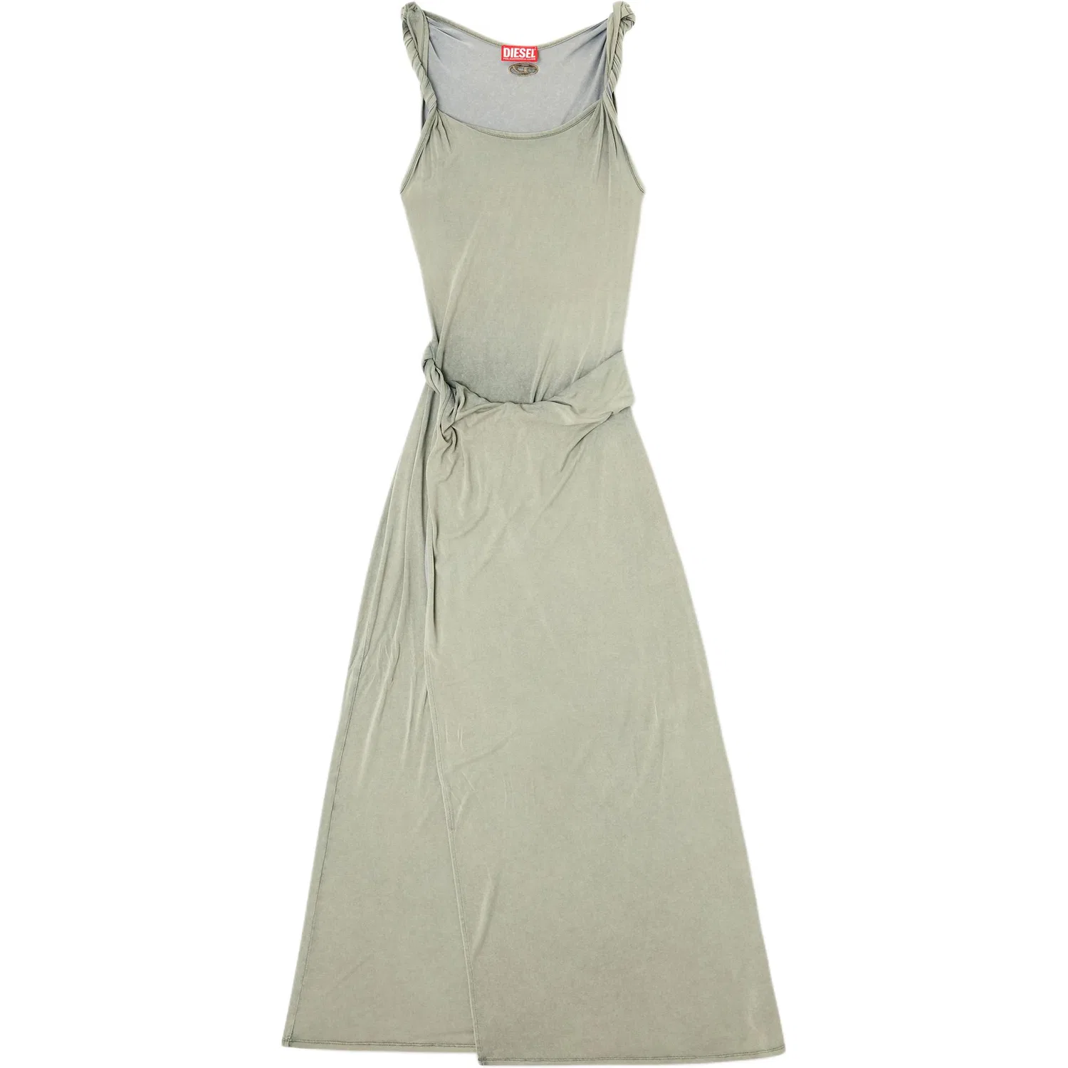 Платье макси D-Estiga с узлом DIESEL, Olive Green