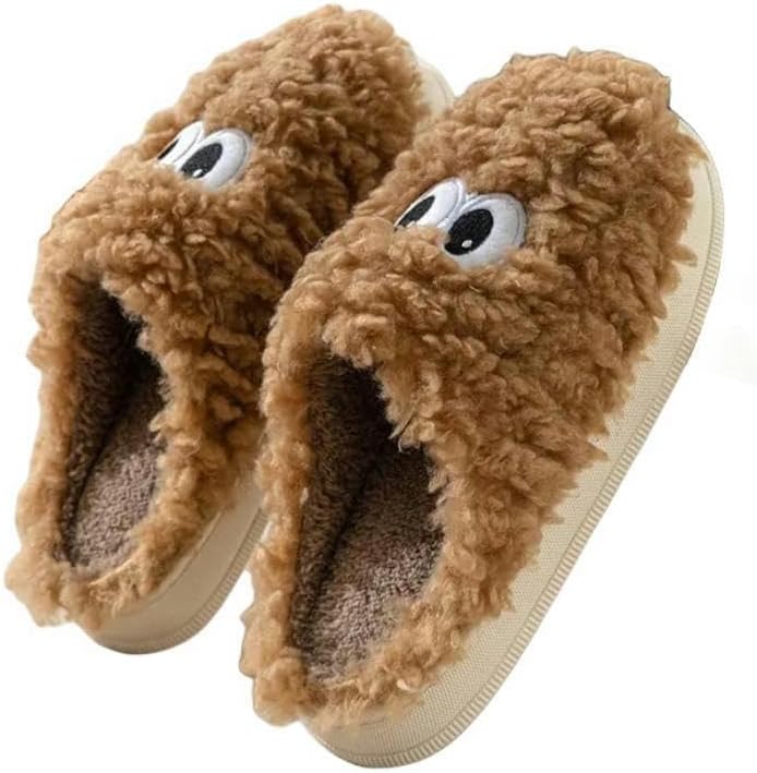 

Зимние тапочки KOSTEN для мужчин и женщин, хлопковые тапочки, можно носить на улице осенью и зимой, коричневый