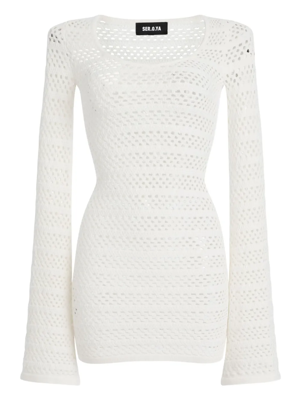

Платье мини Sophie в технике кроше SER.O.YA, белый