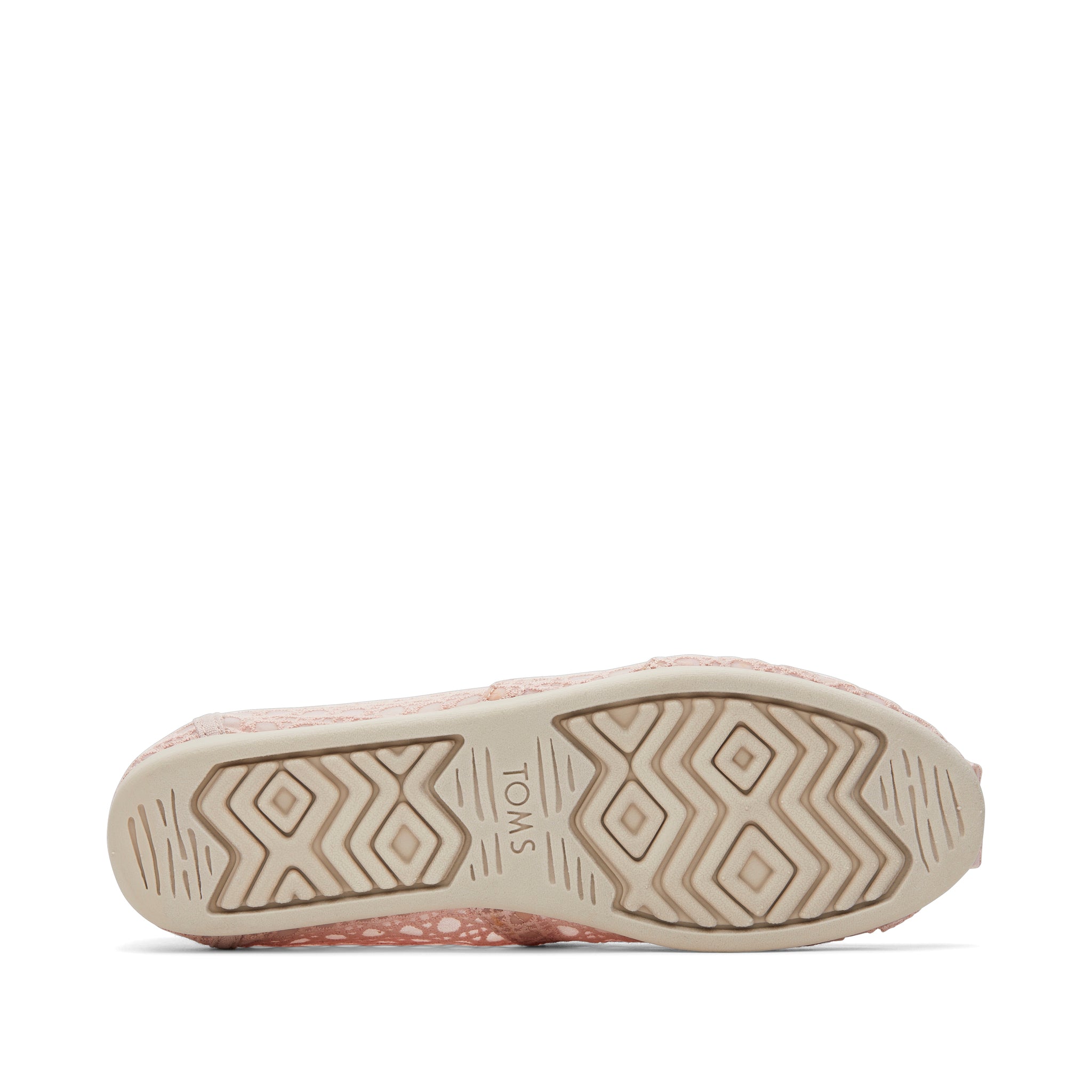 Балетки Alpargata розовые с плетеной корзинкой и кружевом TOMS Shoes — фото 3