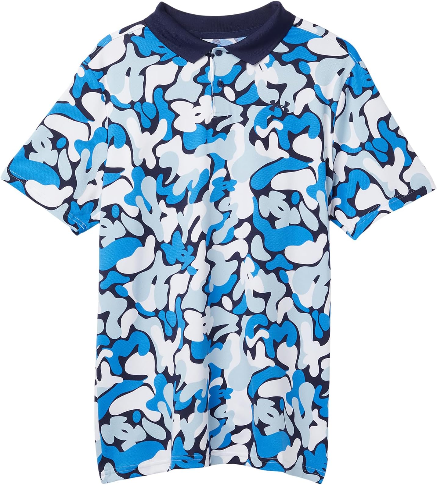 

Поло Under Armour Kids Matchplay Printed Golf Polo, цвет Midnight Navy/Blue Atlantis 1