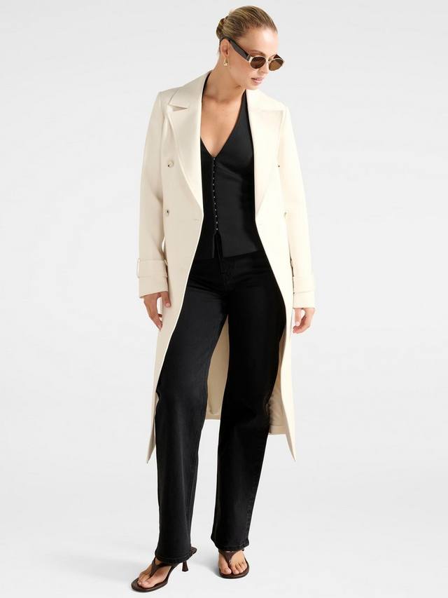 

Тренч из крепа лидия Forever New, Winter White