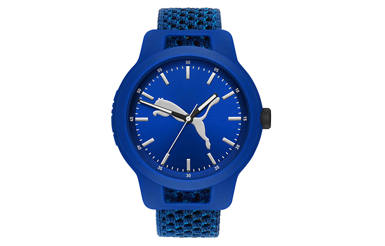 

Часы PUMA Reset V1 Series с кварцевым механизмом, синий циферблат, тканевый ремешок, 41-43 мм