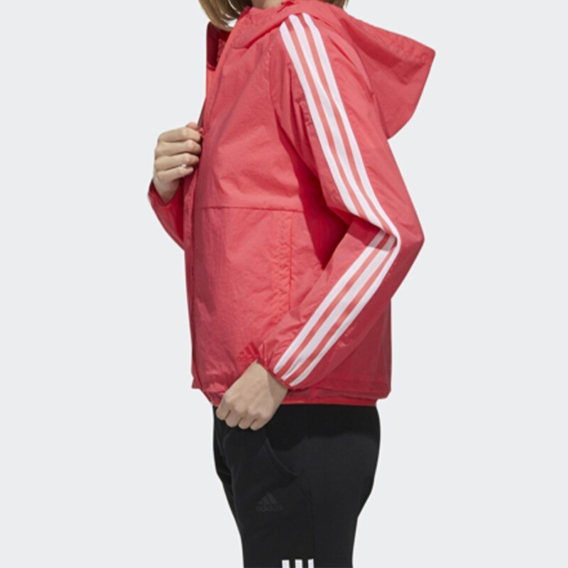 Куртка женская ярко-розовая флуоресценция Adidas, розовый — фото 4