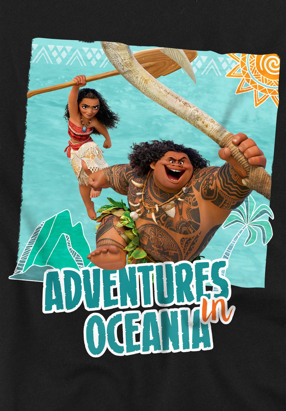 

Футболка с принтом MOANA MAUI MOANA AVENTURES IN OCEANIA Disney, черный