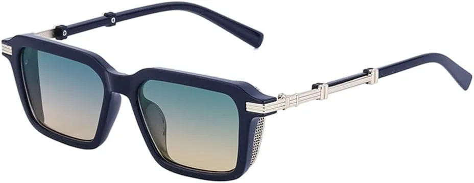 

Маленькие прямоугольные солнцезащитные очки в стиле панк для мужчин и женщин, винтажные солнцезащитные очки в стиле стимпанк, мужские очки-очки HCPIHF, 3